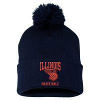 University of Illinois Fighting Illini Basketball Pom Pom 12in Knit Beanie