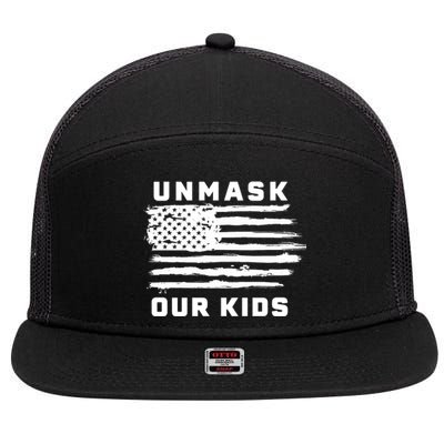 Unmask Our Kids 7 Panel Mesh Trucker Snapback Hat