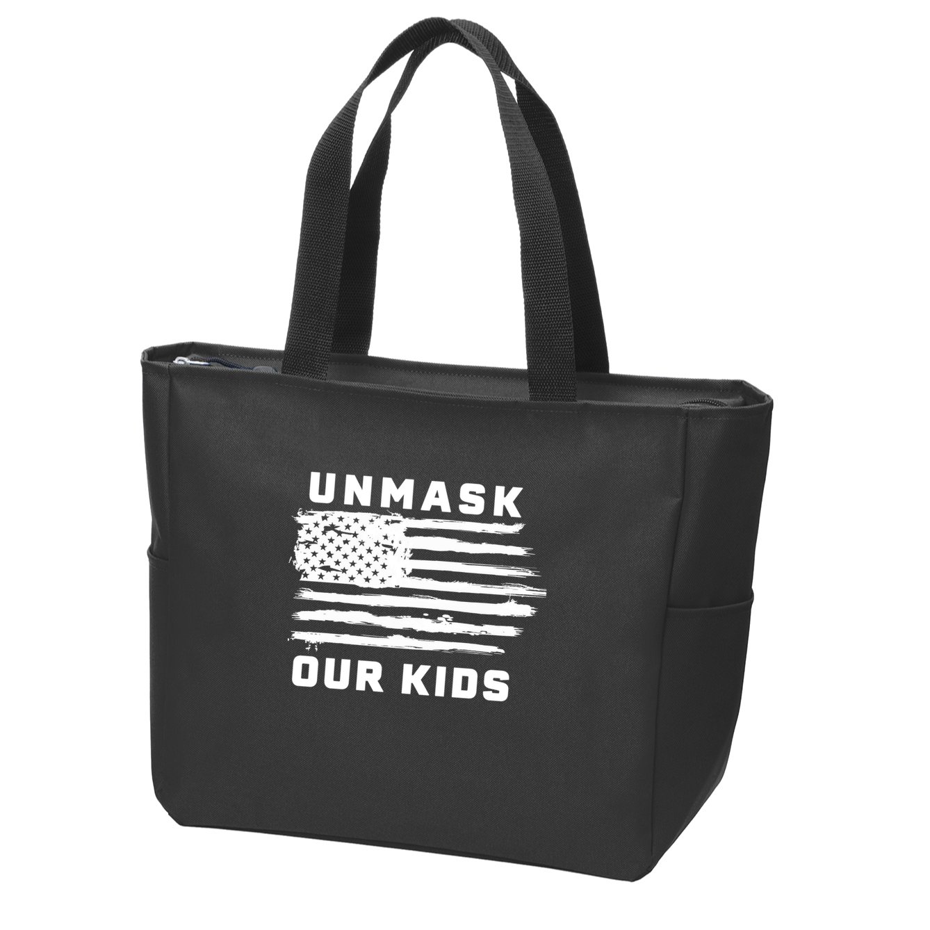 Unmask Our Kids Zip Tote Bag