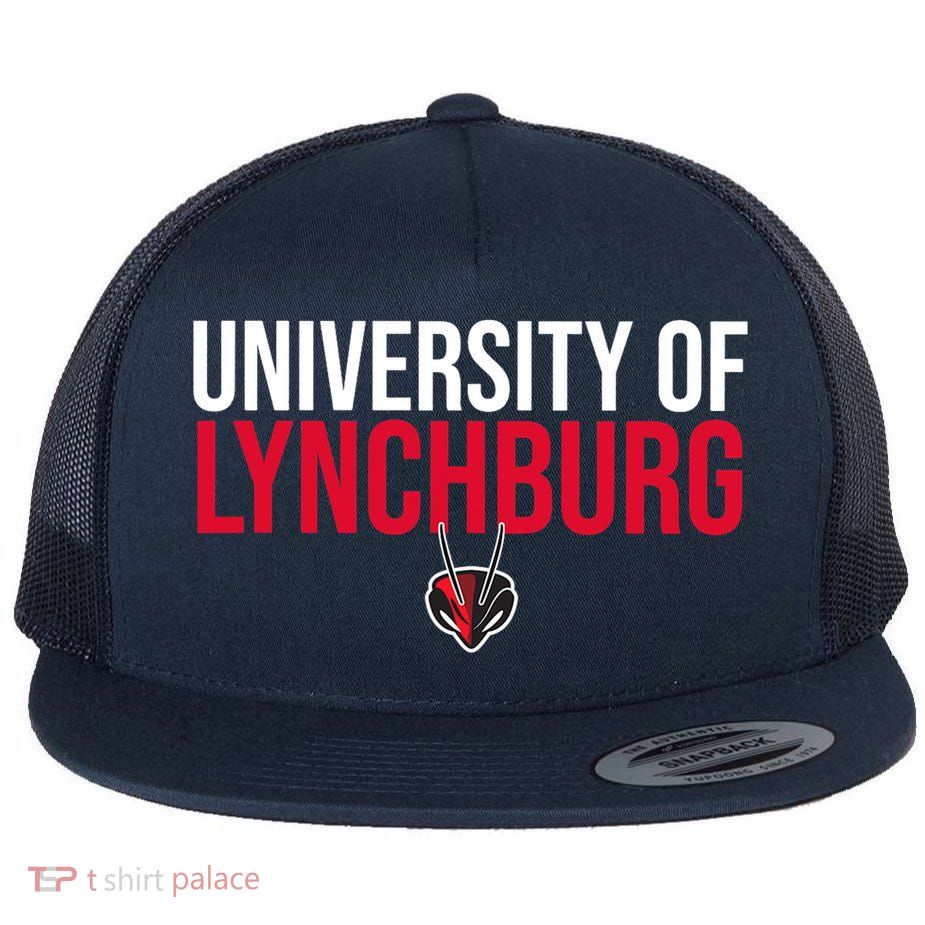 University Of Lynchburg Hornets Stacked Flat Bill Trucker Hat
