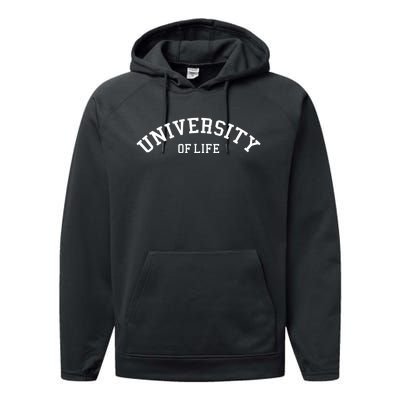 University Of Life Funny College Graduate Performance Fleece Hoodie