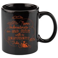 Underestimate Old Man Recumbent Trike Bike Bicycle Gift 11oz C Handle Ceramic Mug