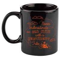 Underestimate Old Man Recumbent Trike Bike Bicycle Gift 11oz C Handle Ceramic Mug