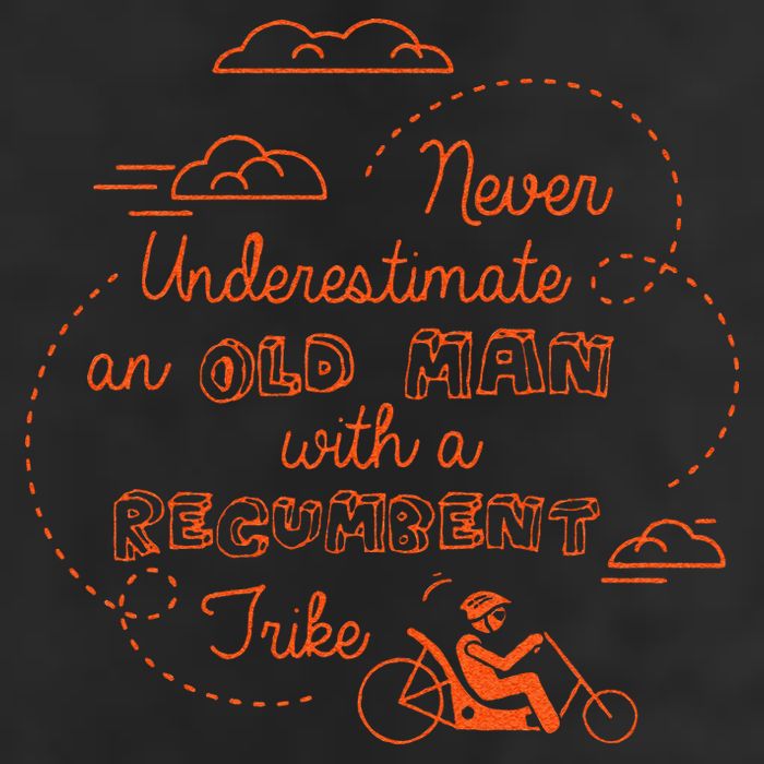 Underestimate Old Man Recumbent Trike Bike Bicycle Gift 11oz C Handle Ceramic Mug