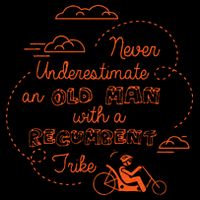 Underestimate Old Man Recumbent Trike Bike Bicycle Gift Drawstring Bag
