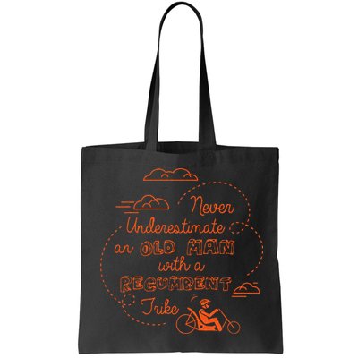 Underestimate Old Man Recumbent Trike Bike Bicycle Gift Bag