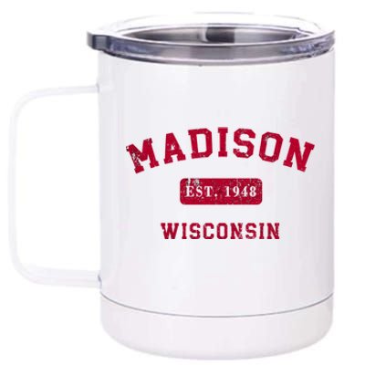 University Of Madison Wisconsin Est 1948 12 oz Stainless Steel Tumbler Cup