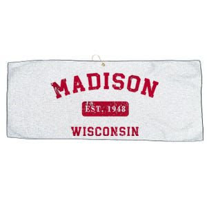 University Of Madison Wisconsin Est 1948 Large Microfiber Waffle Golf Towel