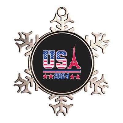 Usa O.L.Y.M.P.I.C Paris 2024 Metallic Star Ornament