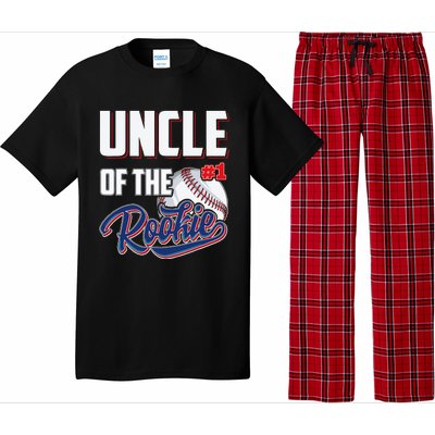 Uncle Of Rookie 1 Years Old Team 1st Birthday Baseball Pajama Set