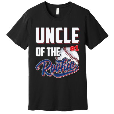 Uncle Of Rookie 1 Years Old Team 1st Birthday Baseball Premium T-Shirt