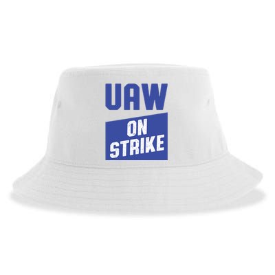 UAW On Strike (Blue) Sustainable Bucket Hat