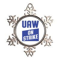 UAW On Strike (Blue) Metallic Star Ornament