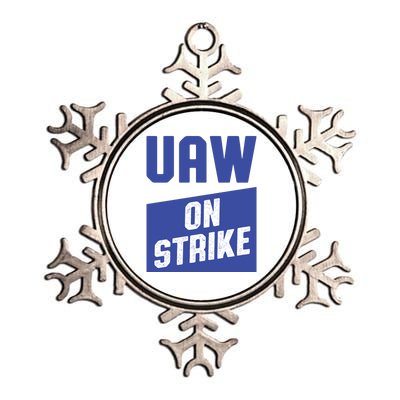 UAW On Strike (Blue) Metallic Star Ornament