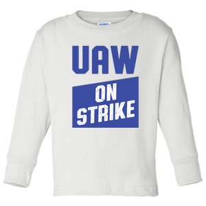 UAW On Strike (Blue) Toddler Long Sleeve Shirt