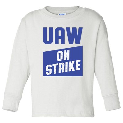 UAW On Strike (Blue) Toddler Long Sleeve Shirt