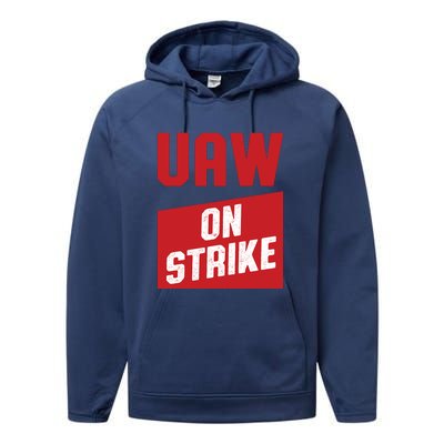 UAW On Strike (RED) Performance Fleece Hoodie