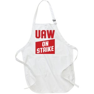 UAW On Strike (RED) Full-Length Apron With Pockets