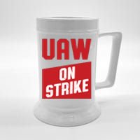 UAW On Strike (RED) Beer Stein