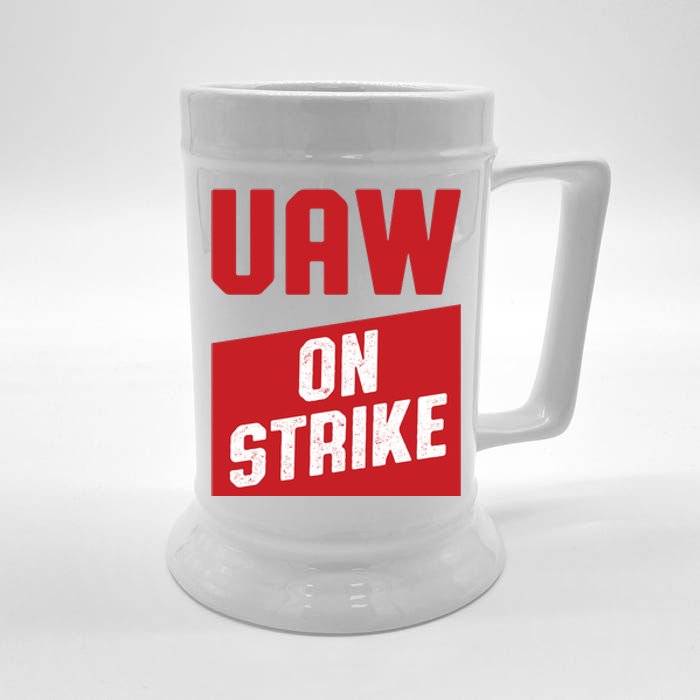 UAW On Strike (RED) Beer Stein