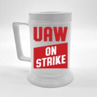 UAW On Strike (RED) Beer Stein