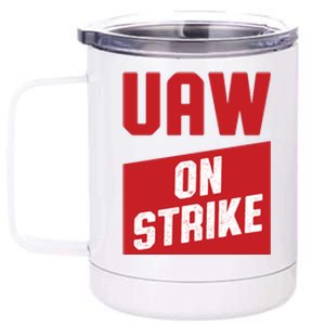 UAW On Strike (RED) 12 oz Stainless Steel Tumbler Cup