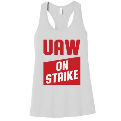 UAW On Strike (RED) Women's Racerback Tank