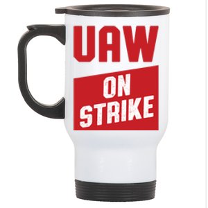 UAW On Strike (RED) Stainless Steel Travel Mug