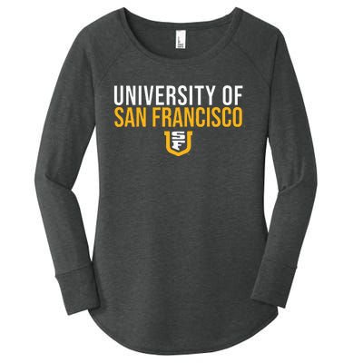 U.N.I.V.E.R.S.I.T.Y Of San Francisco Usf Dons Stacked Women's Perfect Tri Tunic Long Sleeve Shirt