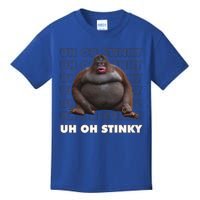 Uh Oh Stinky Poop Meme Funny Monkey Gift Kids T-Shirt