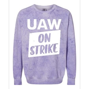 UAW On Strike United Auto Workers Strike Colorblast Crewneck Sweatshirt