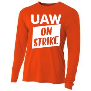 UAW On Strike United Auto Workers Strike Cooling Performance Long Sleeve Crew