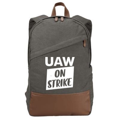 UAW On Strike United Auto Workers Strike Cotton Canvas Backpack