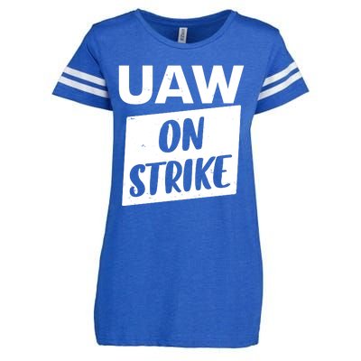 UAW On Strike United Auto Workers Strike Enza Ladies Jersey Football T-Shirt