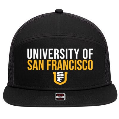 U.N.I.V.E.R.S.I.T.Y Of San Francisco Usf Dons Stacked 7 Panel Mesh Trucker Snapback Hat