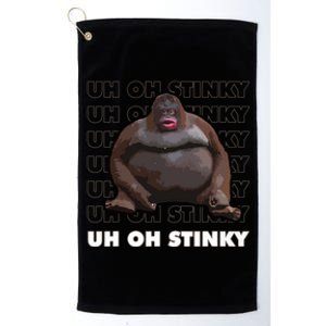 Uh Oh Stinky Poop Meme Funny Monkey Platinum Collection Golf Towel