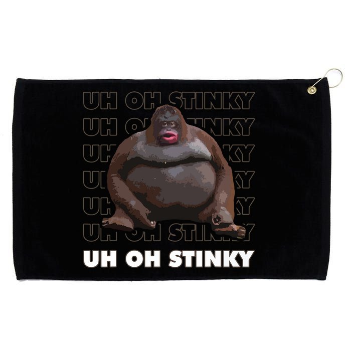 Uh Oh Stinky Poop Meme Funny Monkey Grommeted Golf Towel