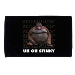 Uh Oh Stinky Poop Meme Funny Monkey Microfiber Hand Towel