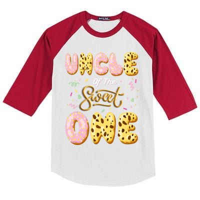 Uncle Of Sweet One Ice Cream 1st First Birthday Family Gift Kids Colorblock Raglan Jersey