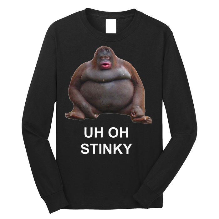 Uh Oh Stinky Poop Le Monke Meme Long Sleeve Shirt