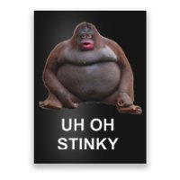 Uh Oh Stinky Poop Le Monke Meme Poster