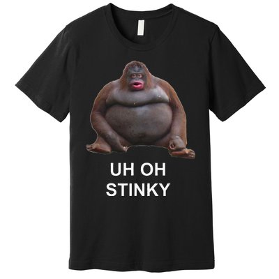 Uh Oh Stinky Poop Le Monke Meme Premium T-Shirt