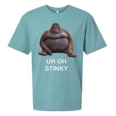 Uh Oh Stinky Poop Le Monke Meme Sueded Cloud Jersey T-Shirt