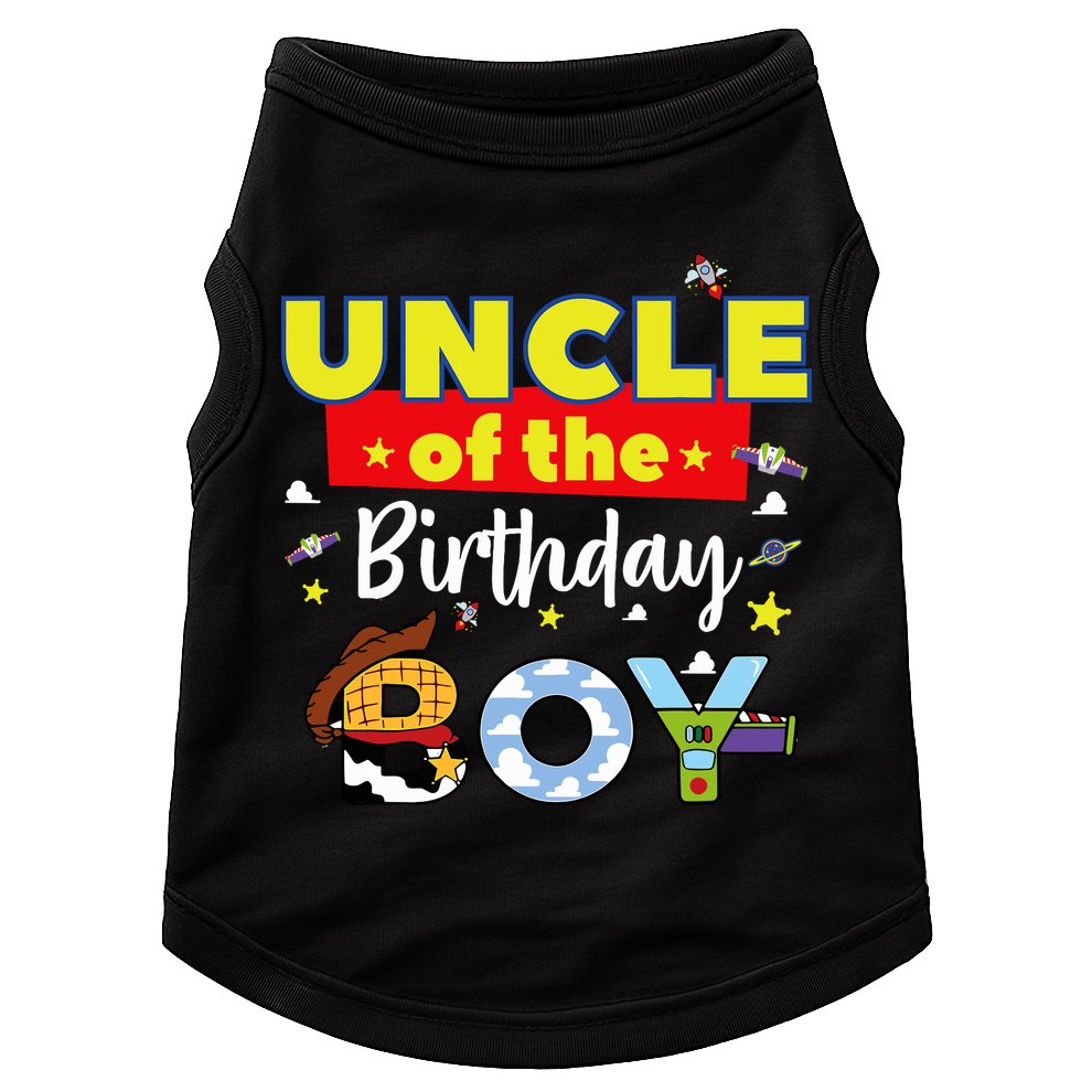 Uncle Of The Birthday Boy Toy Familly Matching Story Doggie Tank