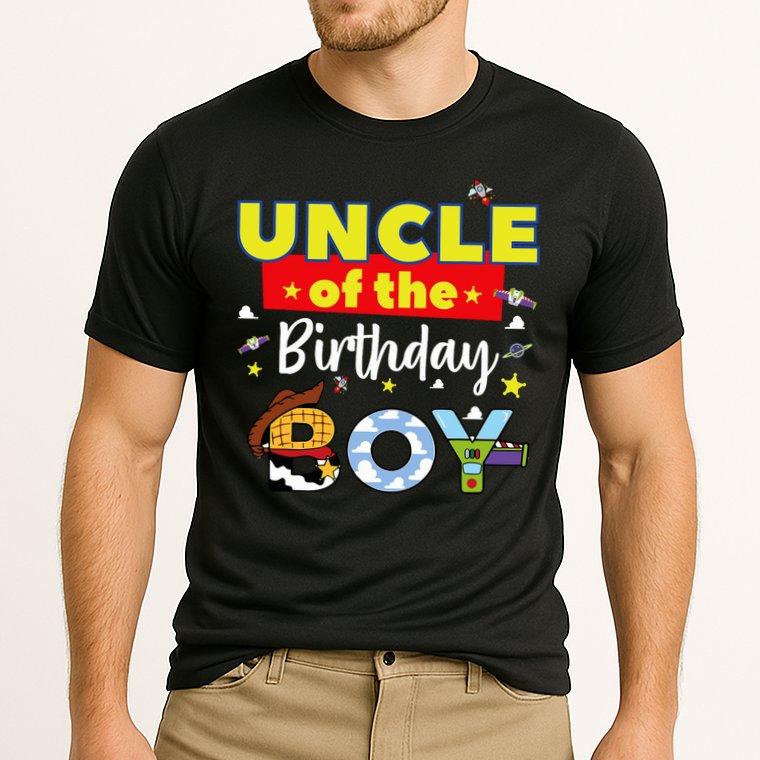 Uncle Of The Birthday Boy Toy Familly Matching Story Cooling Performance Crew T-Shirt