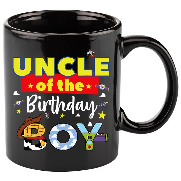 Uncle Of The Birthday Boy Toy Familly Matching Story 11oz C Handle Ceramic Mug