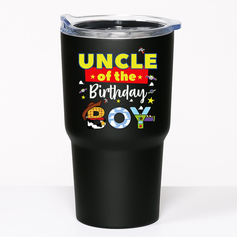 Uncle Of The Birthday Boy Toy Familly Matching Story Tumbler