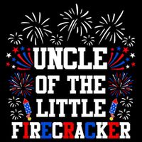 Uncle Of The Little Firecracker Funny Gift 4th Of July Birthday Gift Bucket Hat