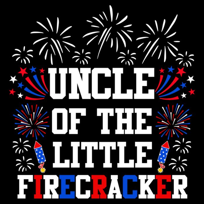 Uncle Of The Little Firecracker Funny Gift 4th Of July Birthday Gift Bucket Hat