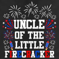Uncle Of The Little Firecracker Funny Gift 4th Of July Birthday Gift Beanie
